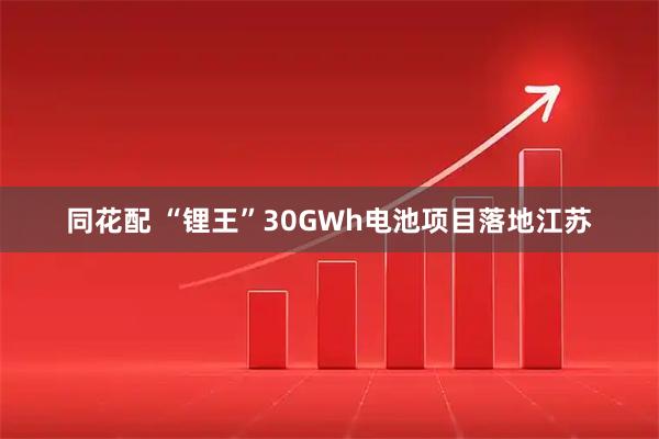 同花配 “锂王”30GWh电池项目落地江苏